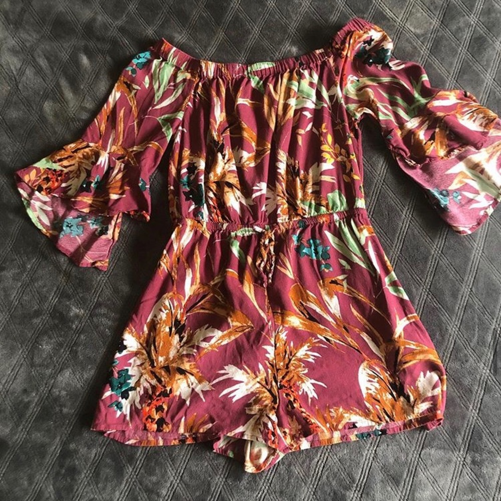 maroon romper